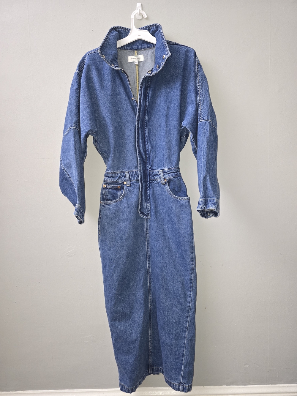 Ronny Kobo Utility Denim Maxi Dress